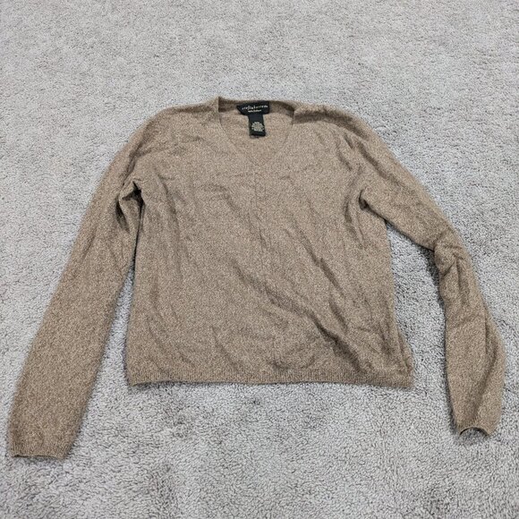 Croft & Barrow 100% Cashmere light brown sweater size Medium - Picture 1 of 8